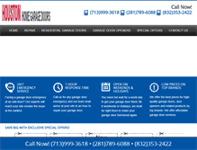 Tablet Screenshot of houstonhomegaragedoors.com